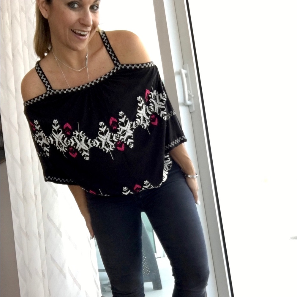 Free People Embroidered Top